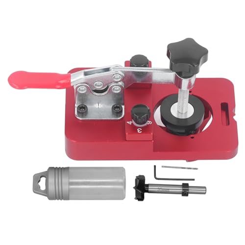Scharnier -Loch -Bohr -Jig, Aluminiumlegierung, Klemmen 0-25mm Blätter - manuelle Knopfeinstellung, abnehmbare obere Abdeckung, präzise stabile Bohrung für Holzbearbeitung und Scharnier -Loch -Bohr -Jig, Aluminiumlegierung, Klemmen 0-25mm Blätter - manuelle Knopfeinstellung, abnehmbare obere Abdeckung, präzise stabile Bohrung für Holzbearbeitung und von PODSJD