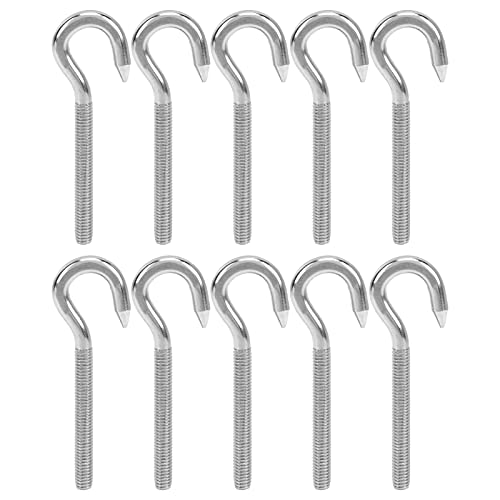 Schraubhaken aus Edelstahl – rostfreie, langlebige Hardware, korrosionsbeständige, polierte Oberfläche, ideal zum Aufhängen leichter Gegenstände, für die Verwendung mit (type 1) von PODSJD