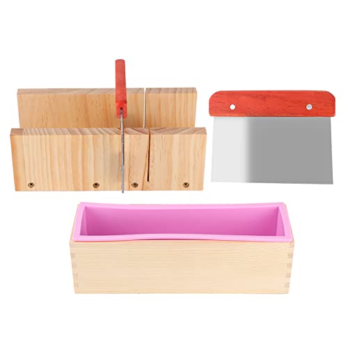 Seifengießform Kastenform 1200ml, Silikon Seifenform mit Holzrahmen, Wiederverwendbar und Mit Maßstab - Antihaft, Hitzebeständig bis 220°C, Ideal Für Seifenherstellung Seifengießform Kastenform 1200ml, Silikon Seifenform mit Holzrahmen, Wiederverwendbar und Mit Maßstab - Antihaft, Hitzebeständig bis 220°C, Ideal Für Seifenherstellung von PODSJD