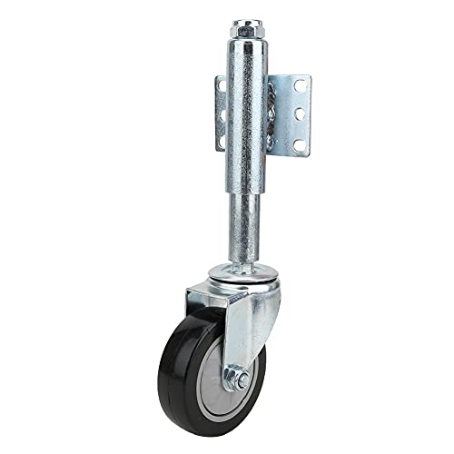 Torlaufrolle Federbelastete Türrolle 100mm Schwarz, PVC Laufrolle - Hohe Tragfähigkeit 120kg, Rutschfest, Für Hoftor & Holztor Außenbereich von PODSJD