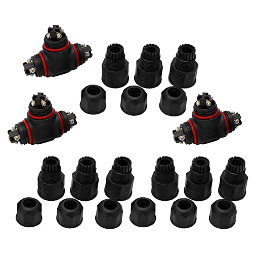 Vergussmuffe 3 Wege Kabelverbinder, 4-adrig, Nickel beschichtet, Silikon Dichtung - Wasserdicht, langlebig, für Außenbeleuchtung & Gartenbeleuchtung Vergussmuffe 3 Wege Kabelverbinder, 4-adrig, Nickel beschichtet, Silikon Dichtung - Wasserdicht, langlebig, für Außenbeleuchtung & Gartenbeleuchtung von PODSJD