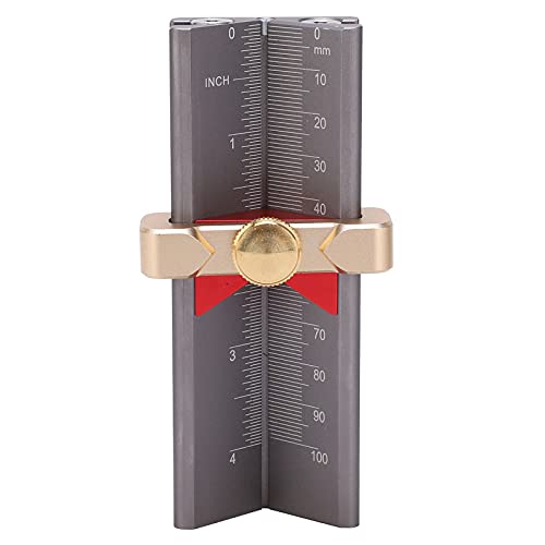 Winkelmesser Aluminiumlegierung 0-100 mm mit Magnet Precisioinsmaß für Bohrer Tischkreissäge Frästiefe und Winkeleinstellung von PODSJD
