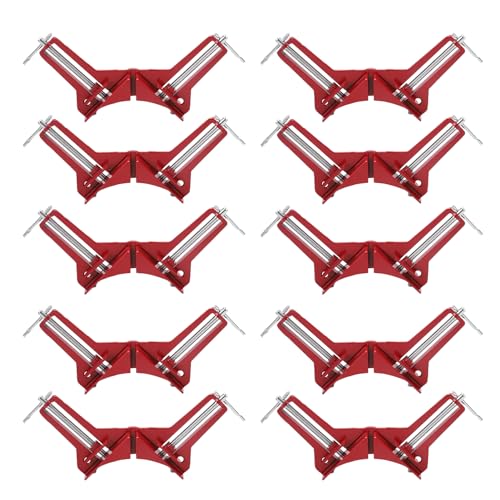 Woodworking Corner Clamps 3 - Zoll Aluminium Winkelzwingen - Präziser 90 Grad Winkel, Leicht & Robust, Für Holz, Metall & Glasprojekte, 2 Stück von PODSJD