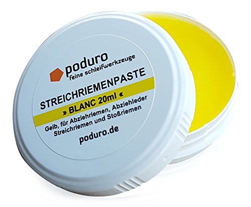 PODURO BLANC | Abziehpaste gelb - Lederbalsam/Streichriemenpaste für Streichriemen und Abziehleder von PODURO