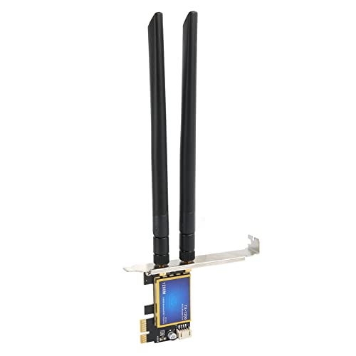 PCIe WiFi Card Dual Band 1200Mbit / S 4.0 -Netzwerkadapter für 7 8 10, Drahtloser WLAN -Adapter für Computernetzwerk, mit 2 Antenne von POENVFPO