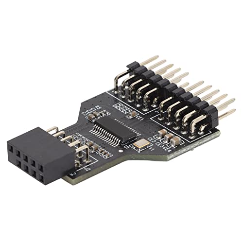 POENVFPO 9 Pin USB Header Splitter Dual 9 Pin USB2.0 Plug and Play In Line USB -Schnittstellen -Hub für PC Builders Metall Kunststoff POENVFPO 9 Pin USB Header Splitter Dual 9 Pin USB2.0 Plug and Play In Line USB -Schnittstellen -Hub für PC Builders Metall Kunststoff von POENVFPO