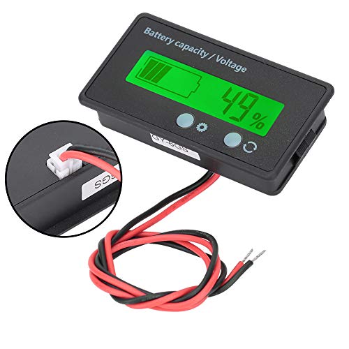 POENVFPO Batteriekapazitätsmonitor Wasserdichte LCD-Anzeige Effizienter Indikator für Blei-Säure/Lithium-Akku-Benutzer PCB/HTN (grünes Licht) von POENVFPO