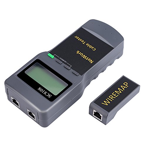 POENVFPO Hochgenauige CAT5 RJ45 -Netzwerkkabel -Tester SC8108 Breakpoint Finder Länge Test Entfernungsmesser Zum Erkennen von Kabelfehlern, Einfach zu Bedienen und Transportieren POENVFPO Hochgenauige CAT5 RJ45 -Netzwerkkabel -Tester SC8108 Breakpoint Finder Länge Test Entfernungsmesser Zum Erkennen von Kabelfehlern, Einfach zu Bedienen und Transportieren von POENVFPO