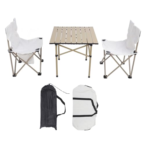 POENVFPO Klappkampenstuhl -Set, Tragbare Verstellbare Camp -Stühle und Tisch mit Aufbewahrungstaschen für Erwachsene Wandern, Angeln, Picknick, Grill Im Freien, Reisen, Sportarten von POENVFPO