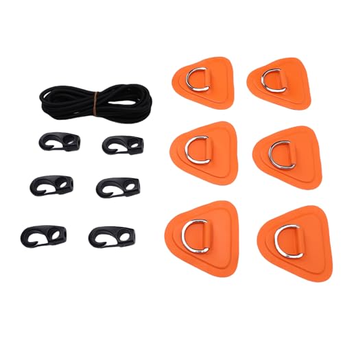 POENVFPO Patch -Kitartentie Im Dreieckigen Elastischen Edelstahl für das Aufblasbare Saututter auf Dem Kajak -PVC Patch Boot, Einfach zu Bedienen für Wasserabenteuer (ORANGE) von POENVFPO