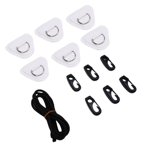 POENVFPO Patch -Kitartentie Im Dreieckigen Elastischen Edelstahl für das Aufblasbare Saututter auf Dem Kajak -PVC Patch Boot, Einfach zu Bedienen für Wasserabenteuer (White) von POENVFPO