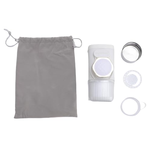 POENVFPO Tragbare Manuell Betätigte Kaffeemaschine, 15 Bar Kleine Handheld -Kaffeemaschine Zum Campen, Reisen (WHITE) von POENVFPO