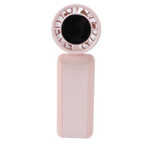 POENVFPO Tragbarer Handheld-Lüfter mit 5 Level-Geschwindigkeitskontrolle 90 Grad Verstellbare Eingebauter Ständerhalsgurte für das Pendeln Im Freien Im Freien (PINK) von POENVFPO