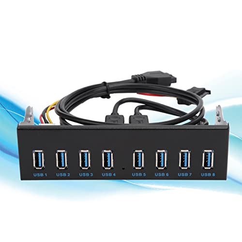 USB3.0 19Pin 8 Ports Hub-Frontplattenadapter mit Verbessertem Netzteil für Acht Hochgeschwindigkeits-USB-Schnittstellen, für Benutzerdefinierte Desktop-PC-Setups USB3.0 19Pin 8 Ports Hub-Frontplattenadapter mit Verbessertem Netzteil für Acht Hochgeschwindigkeits-USB-Schnittstellen, für Benutzerdefinierte Desktop-PC-Setups von POENVFPO