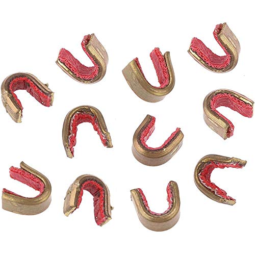 POFET 10 Stück Bowstring Nocks Buckle Clips Nocking Point für die Bogenschießjagd,Bogen Nockpunkte Nockpunkt Bogensehne Nockpunkt Bogenschießen Zubehör Messingnocken von POFET