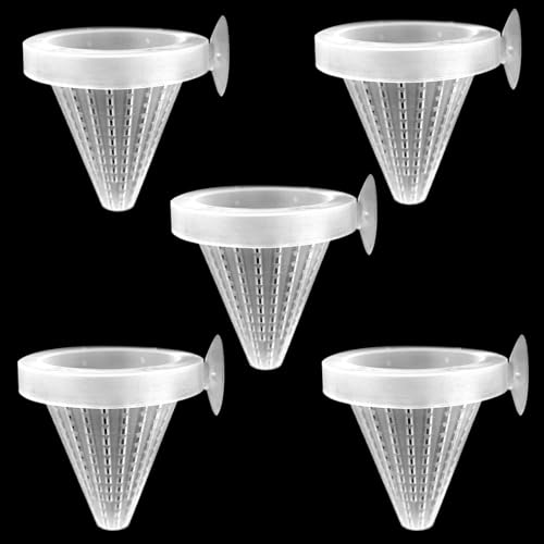 POFET 5 Stück Aquarium Red Worm Feeder Gedrehter Blutwurm-Spender Live Frozen Fish Food Funnel Combo von POFET