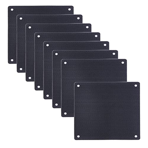 POFET 8 STÜCKE 12 * 12 cm PC-Lüfter Staubfilter Netzstaubfilter Lüfterfilter PC-Kühlerfilter Schwarz Staubdichte Gehäuseabdeckung von POFET