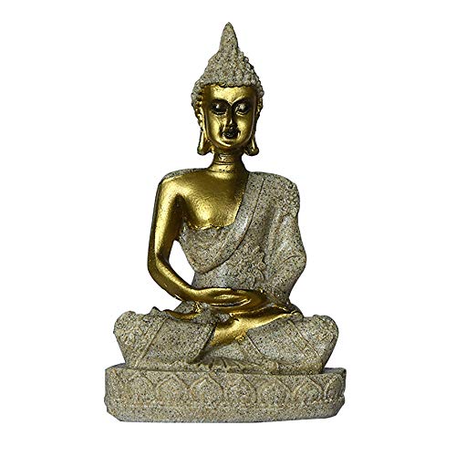 POFET Die Farbton Sandstein Meditation Buddha Statue Skulptur Hand Geschnitzte Figur # 34 von POFET