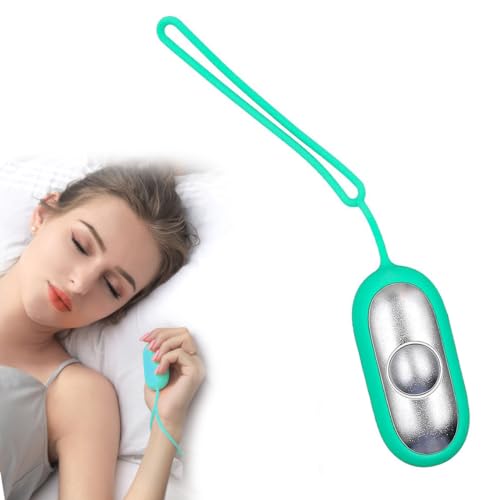 POFET Einschlafhilfegerät, USB Aufladung, Mikrostrom, elektronisches Puls Schlafinstrument zur Verbesserung des Schlafes, Stressabbau, schnellen und tiefen Schlaf (grün) von POFET
