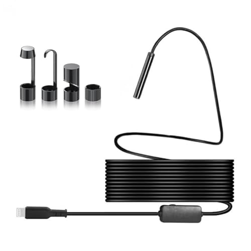POFET Endoskopkamera mit Licht, 1080P WiFi Endoskop-Kamera Handy mit Licht Wasserdichtes Ip67 Inspektionskamera, kompatibel mit iOS-System mit 5 Meter halbstarrem Kabel POFET Endoskopkamera mit Licht, 1080P WiFi Endoskop-Kamera Handy mit Licht Wasserdichtes Ip67 Inspektionskamera, kompatibel mit iOS-System mit 5 Meter halbstarrem Kabel von POFET