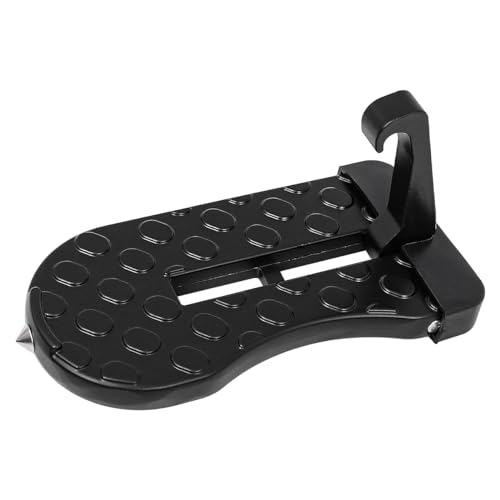 POFET Klappbarer Auto Türpedal, Türstufe Trittbretter mit U Haken Verriegelung, Fußrasten Fahrzeug mit Sicherheitshammer, Autotürstufe zum Autodach für SUV/RV, Schwarz POFET Klappbarer Auto Türpedal, Türstufe Trittbretter mit U Haken Verriegelung, Fußrasten Fahrzeug mit Sicherheitshammer, Autotürstufe zum Autodach für SUV/RV, Schwarz von POFET