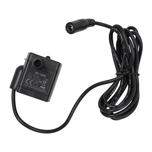 POFET Mini-Tauchpumpe, DC 5–12 V, 200 l/h, Solar-Springbrunnenpumpe mit 1,5 m Kabel, leiser Motor für Aquarien, Fischbecken, Katzenbrunnen, Hydrokulturen, kleine Gartenbrunnen von POFET