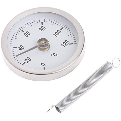 POFET Pipe Clip-On Dial Thermometer Monitor Panel Meter Temperatur Bimetall Temp Gauge & Feder 63mm Anlegethermometer Heizungsrohr, Rohrthermometer Temperaturanzeige, Temperaturanzeige von POFET