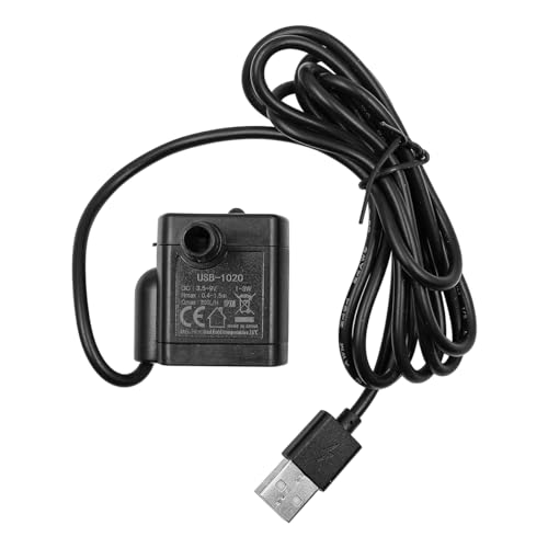POFET USB-Tauchwasserpumpe 3 W DC3,5 V-9 V 200 l/h Mini-Wasserpumpe für Aquarium, Katzenbrunnen, Wasserspiel, Statuen-Hydrokultur von POFET