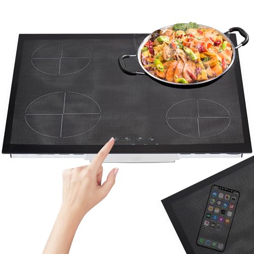 POFIBO Induktion Schutzmatte - 40x60cm Induktionsherd Schutzmatte Große Silikon Herdabdeckplatte Induktionsschutz Magnetisch Induktionsschutzmatte Multifunktionale Abdeckplatte Induktionskochfeld von POFIBO