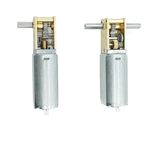 050 Turbo-Schneckengetriebemotor 3 V 6 V 9 V 12 V Langsame Geschwindigkeit Großes Drehmoment Mikro-Vollmetallgetriebe-Untersetzungsmotor DIY-Roboterauto((A) 4 U/min-16 U/min Einzelwelle) von POGHYD