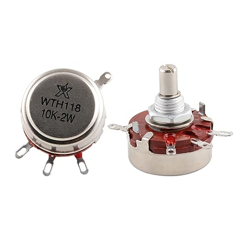 10 Stück WTH118 2 W 1 A Potentiometer 1 K 2,2 K 4,7 K 10 K 22 K 47 K 100 K 470 K 1 Meter WTH118-1A Einzelkreis-Filmpotentiometer-Kit (220 K Ohm) (6,8 K Ohm) von POGHYD