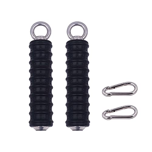 2 Stück Push Down Single Gym Griff Trizeps Kraft Pull Up Handgriffe for Maschinenbefestigung Arm Fitnessgeräte Schwarz von POGHYD