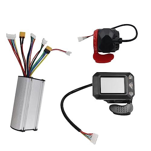 36 V 350 W Elektroroller-Controller LCD-Display Elektroroller-Bremsbeschleuniger-Gashebel-Set Fest und zuverlässig befestigt Silber & Schwarz von POGHYD