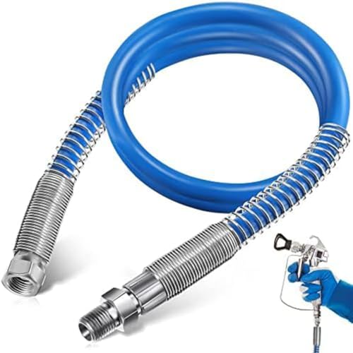 4ft Airless-Farbspritz-Verlängerungsschlauch Kompatibel mit 3/16 ID Hochdruck-Farbspritz-Peitschenschlauch 3000 PSI Flexibel Verlängert 4ft Airless-Farbspritz-Verlängerungsschlauch Kompatibel mit 3/16 ID Hochdruck-Farbspritz-Peitschenschlauch 3000 PSI Flexibel Verlängert von POGHYD