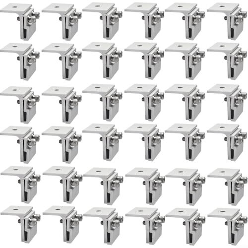 Aluminium-Stehfalzklemmenmontage, Solar-Edelstahl-PV-Dachfalzklemme, Blechfalzklemme, Stehfalzdach, PV-Photovoltaik-Solarmontageklemmenteile (4 Stück) (100 Stück) von POGHYD