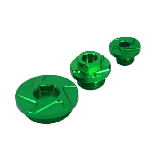 CNC Billet Motorsteuerung Ölfilterstopfen Schraubensatz Kompatibel mit KX250F KXF250 KXF 250 KX450F KXF450 450 KLX450R KLX 450R von POGHYD