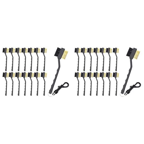 POGHYD 30-teilige Golfschlägerbürste und Schlägerrillenreiniger, doppelseitiger Reinigungsrillenreiniger mit Clips, schwarz POGHYD 30-teilige Golfschlägerbürste und Schlägerrillenreiniger, doppelseitiger Reinigungsrillenreiniger mit Clips, schwarz von POGHYD