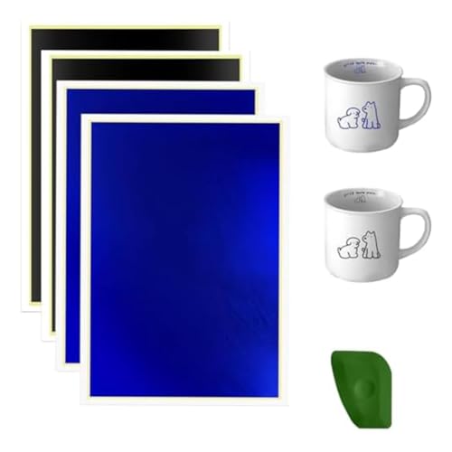 POGHYD 4 Stück Gravurmarkierungspapier, Farbmarkierungspapier, Bandschaber for Markieren und Gravieren von Fasern, Keramikglas von POGHYD
