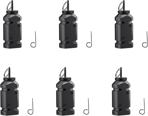 POGHYD 6 x Perimeter-Auslösealarmgerät, 12 Gauge Camping-Auslösedraht, Bärenabschreckungsgeräte, Schwarz (6 Stück) von POGHYD