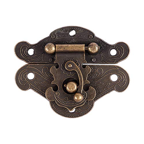 POGHYD Antiker Retro-Vintage-Dekorativer Riegel aus Holz for Schmuckkästchen, Haspe, Brustschloss, Größe: Mittel POGHYD Antiker Retro-Vintage-Dekorativer Riegel aus Holz for Schmuckkästchen, Haspe, Brustschloss, Größe: Mittel von POGHYD