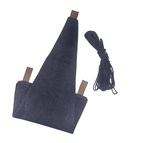 POGHYD Dreibein-Hocker-Stoff mit Seil, Sitzstoff, Kratzfest, Canvas, Slacker-Stuhlstoff, Campingstuhl-Stoff for Angeln, Reisen, Khaki(Black) von POGHYD
