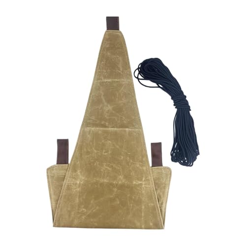 POGHYD Dreibein-Hocker-Stoff mit Seil, Sitzstoff, Kratzfest, Canvas, Slacker-Stuhlstoff, Campingstuhl-Stoff for Angeln, Reisen, Khaki(Khaki) von POGHYD
