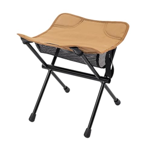 POGHYD Klappbarer Campinghocker, Angelsitz, kompakt, abnehmbares Bein, tragbarer Fußhocker, Zubehör for Reisen, Rucksackreisen, Wandern im Freien, Khaki(Khaki) von POGHYD