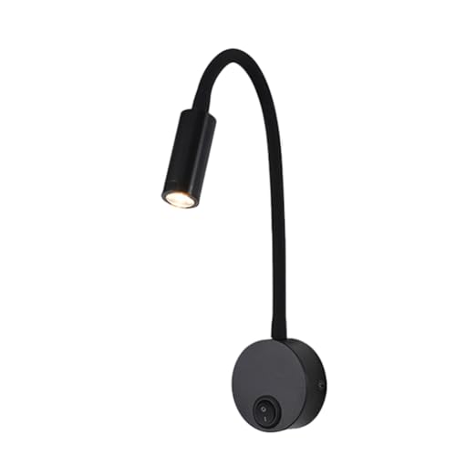 POGHYD LED 3W Warmweiß 3000K Schwanenhals-Wandlampe AC85-265V Verdrahtungstyp Nachttischlampe mit drehbarem, verstellbarem Strahler Schlafzimmer Nachttisch Arbeitszimmer Hotel LED-Nachtlicht A POGHYD LED 3W Warmweiß 3000K Schwanenhals-Wandlampe AC85-265V Verdrahtungstyp Nachttischlampe mit drehbarem, verstellbarem Strahler Schlafzimmer Nachttisch Arbeitszimmer Hotel LED-Nachtlicht A von POGHYD