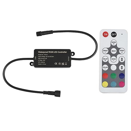 POGHYD RGB-LED-Controller-Dimmer, schwarzer LED-Controller DC12-24V RGB-buntes LED-Licht mit Lichtleisten-Lampen-Controller-Dimmer POGHYD RGB-LED-Controller-Dimmer, schwarzer LED-Controller DC12-24V RGB-buntes LED-Licht mit Lichtleisten-Lampen-Controller-Dimmer von POGHYD
