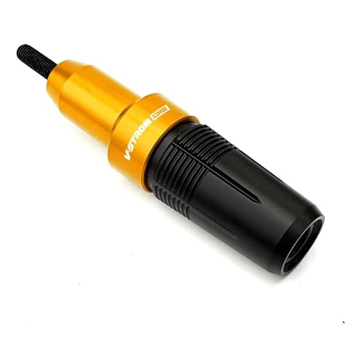 Rahmenschieber for V-Strom 800DE VStrom 800DE V Strom 1050DE CNC-Motorrad-Auspuffschieber-Crashpad-Fallschutz (Rot) (Gold) von POGHYD