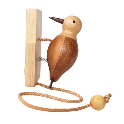 Türklingel aus Holz in Form eines Spechts, einfache Installation, hängendes Ornament, Specht-Türklopfer for Innenfenster, Wand, Kinderspielzeug Türklingel aus Holz in Form eines Spechts, einfache Installation, hängendes Ornament, Specht-Türklopfer for Innenfenster, Wand, Kinderspielzeug von POGHYD