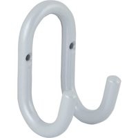 Pohl - Mantelhaken Nora Breite 51 mm, Höhe 87 mm, Stahl weißaluminium (ca. ral 9006) von POHL