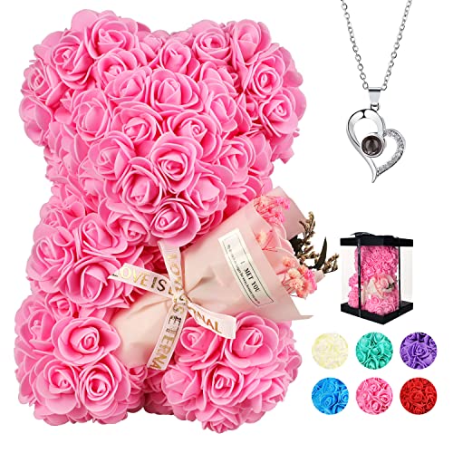 Valentinstagsgeschenk für Frauen rosa Bär, ewiger rosa Bär, Valentinstagsgeschenk, Geburtstagsgeschenk für Freundin, Geschenk für sie, Rose Box Geschenk (rosa) von POHOMEGK