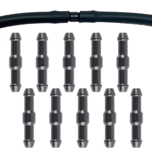 10 Stück Auto Schlauchverbinder, Spritzwasserschlauch Adapter, Verbinder Scheibenwaschanlage Schlauch, Universal Schlauchverbinder fur Auto(COLOR:Schwarz) von POHOVE